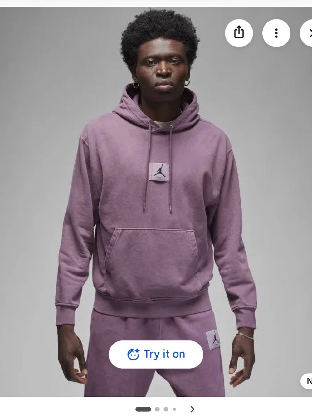 Jordan Washed Lavender Pullover Hoodie